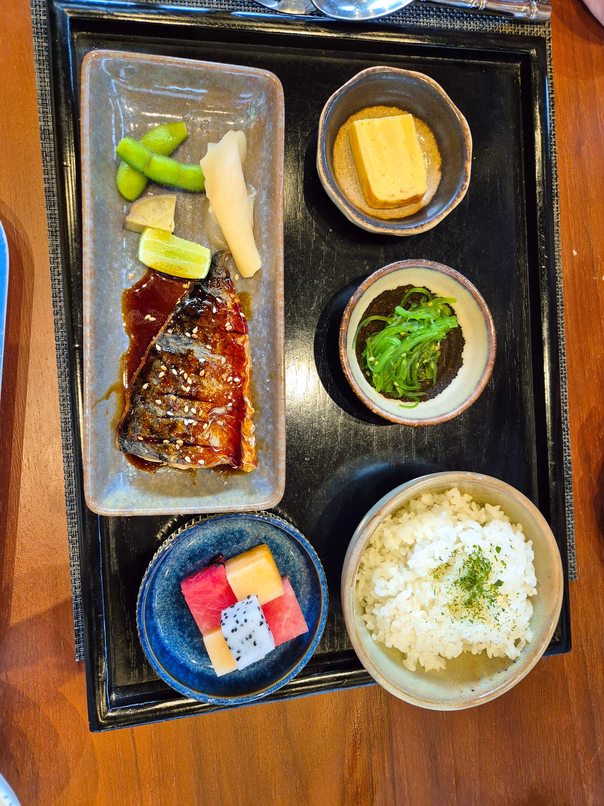 Japanese breakfast set at Onsen @ Moncham