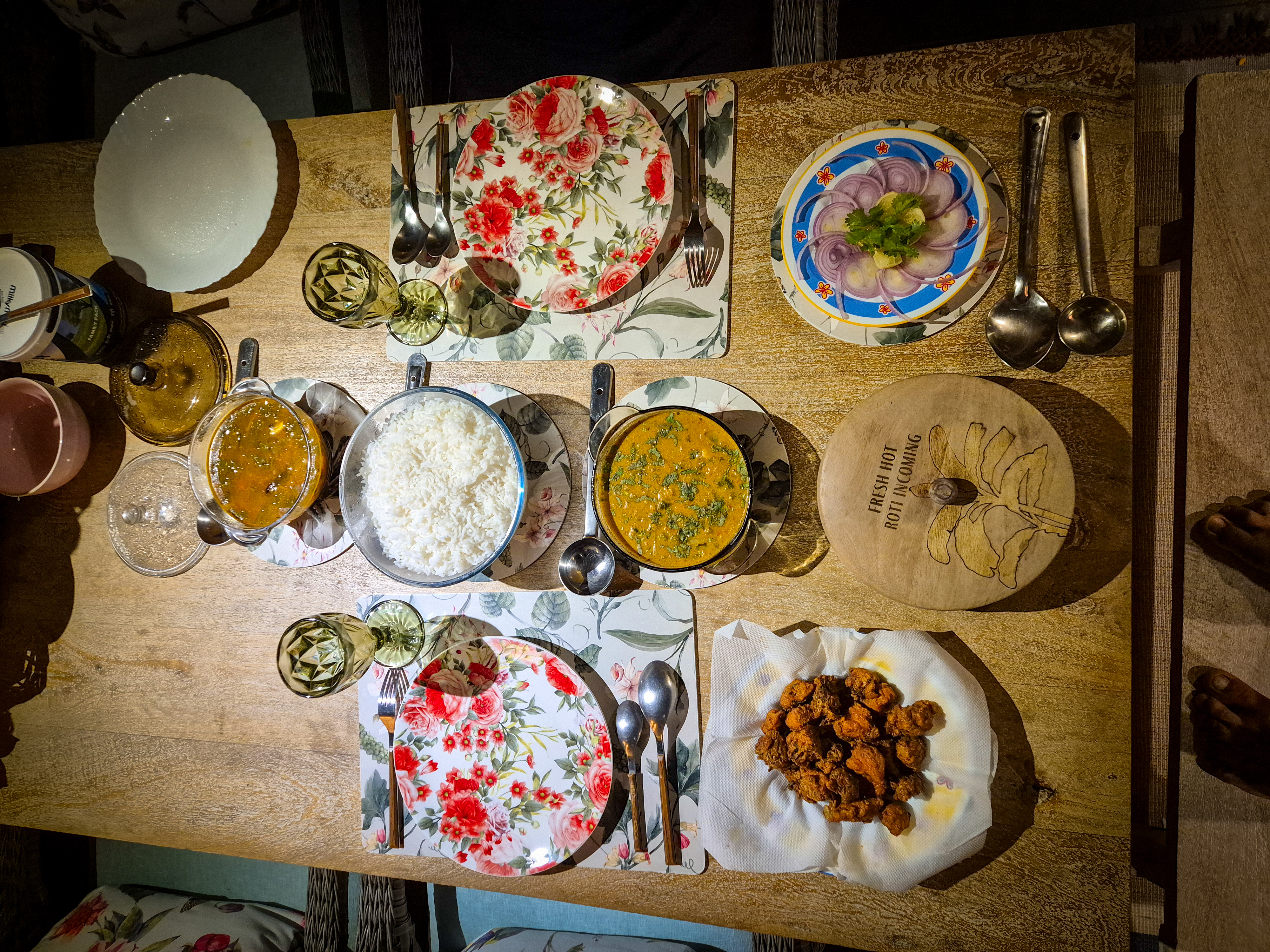 Homely South Indian dinner at Chloe Cottage